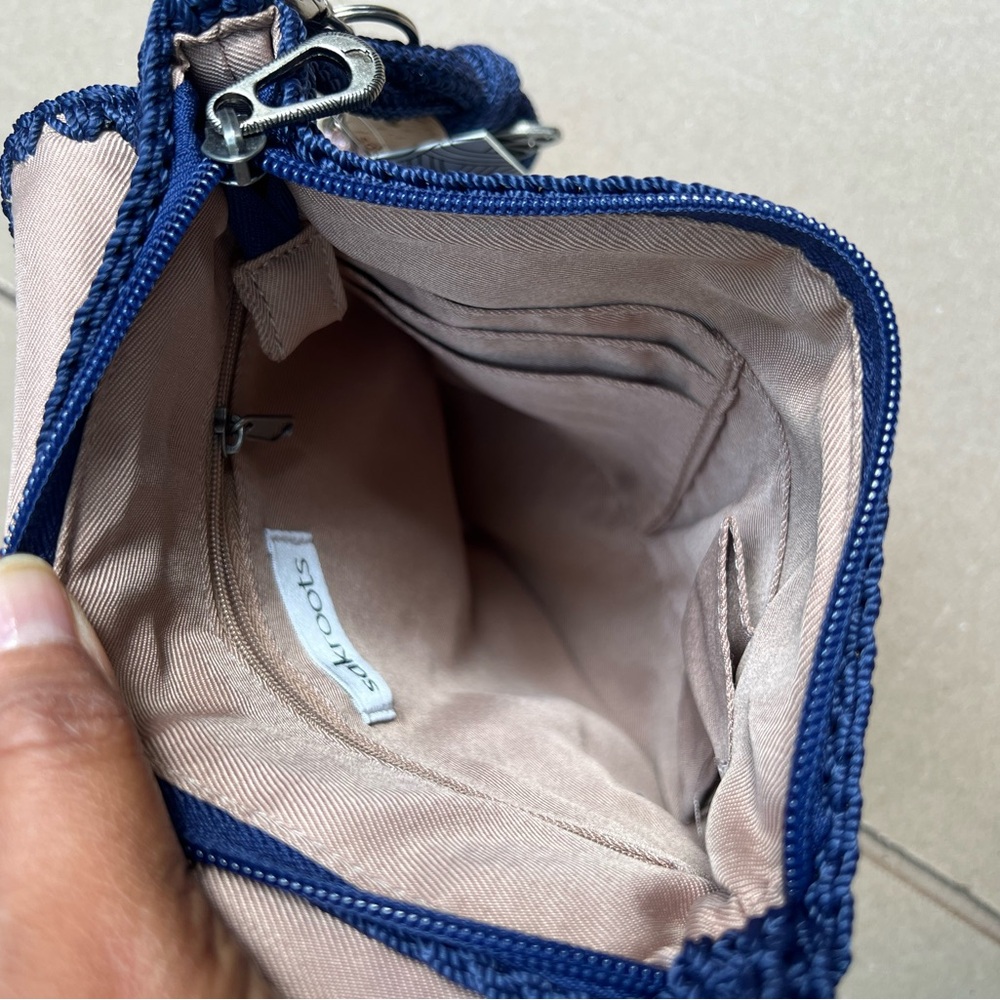 The Sak Blue Crochet Crossbody Bag- Sayulita print - Picture 6 of 7